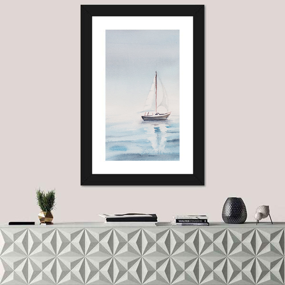 Sailboat on Calm Sea Wall Art