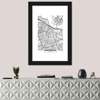 Amsterdam Canal Map Wall Art