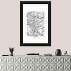 Minimalist Rome City Map Wall Art