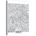 Berlin Map with Coordinates Wall Art