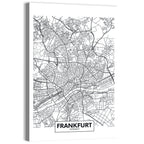 Frankfurt City Map Wall Art