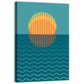 Geometric Ocean Sunset Wall Art