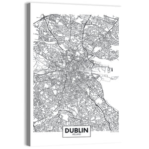 Dublin City Map Wall Art