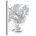 Cardiff City Map Wall Art
