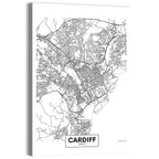 Cardiff City Map Wall Art