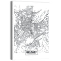 Belfast City Map Wall Art