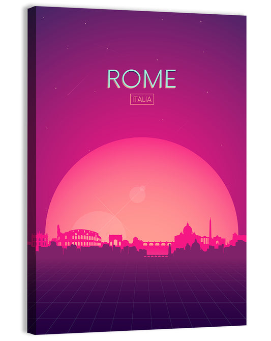 Rome Italy Skyline Wall Art