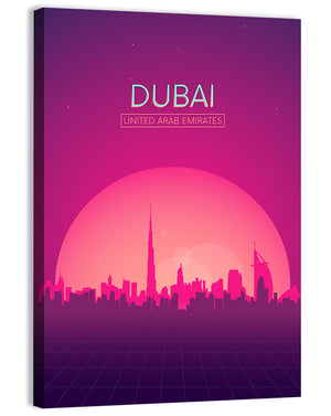 Dubai UAE Skyline Wall Art