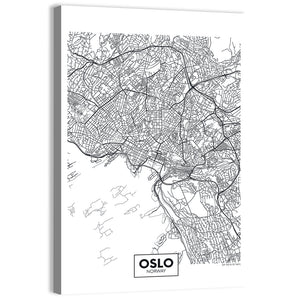Oslo City Map Wall Art