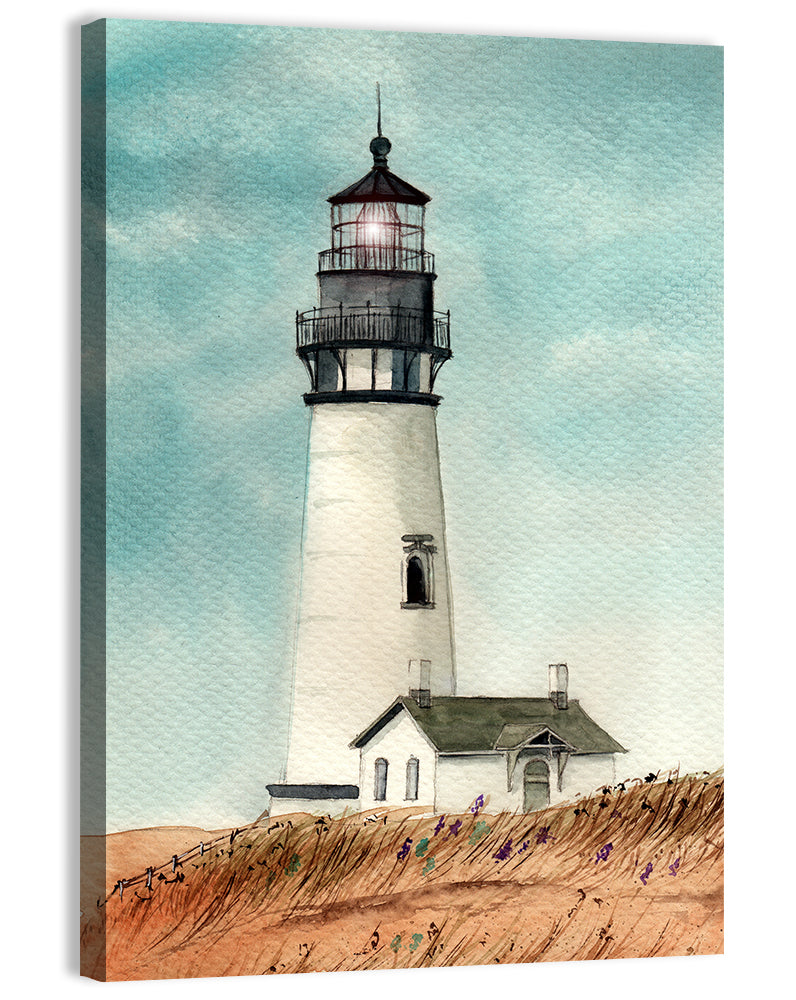 Lighthouse Over Grassy Dune Wall Art