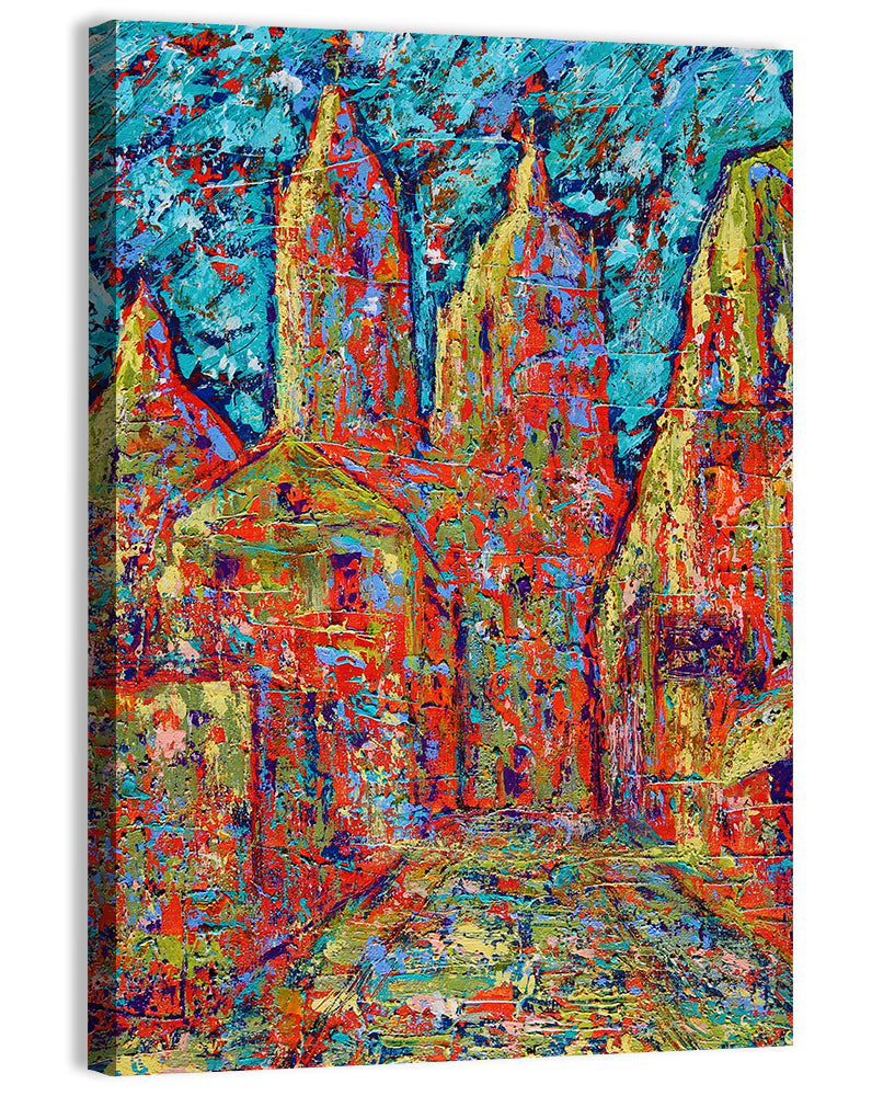 Gothic Spires Cityscape Wall Art