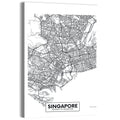 Singapore Minimalist City Map Wall Art