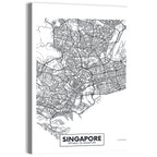 Singapore Minimalist City Map Wall Art