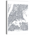 Bronx Black and White Map Wall Art