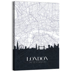 London Skyline Map Wall Art