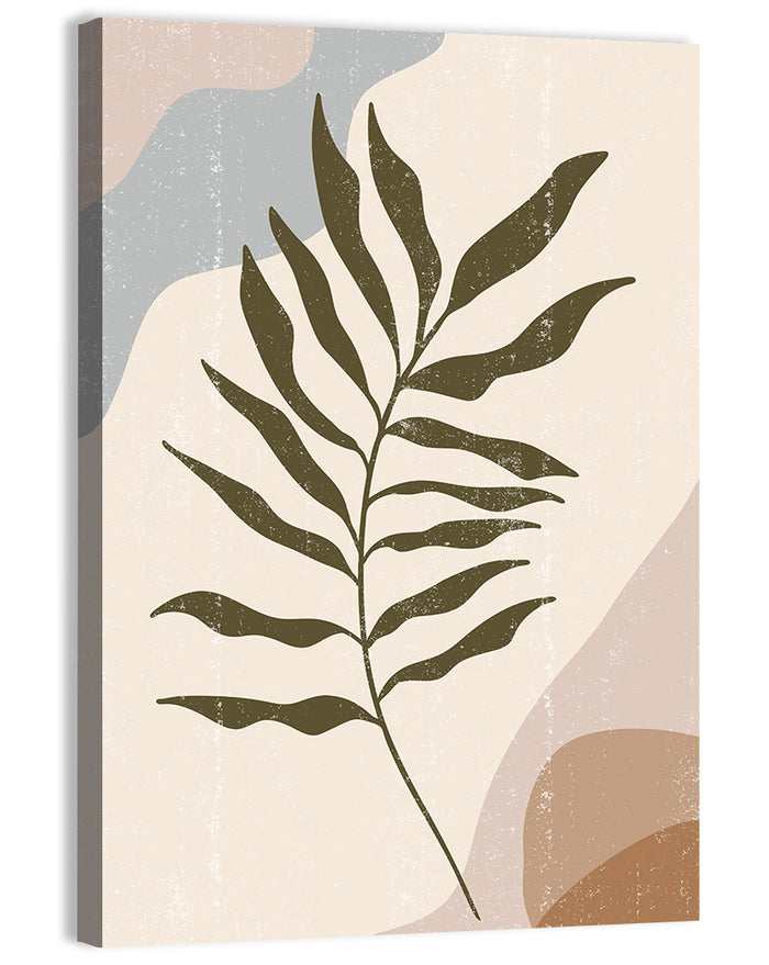 Minimalist Fern Leaf Study Wall Art as a canvas print