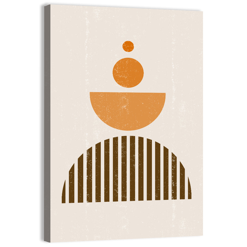 Striped Semicircle Composition Wall Art