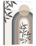 Taupe Rainbow Botanical Arch Wall Art
