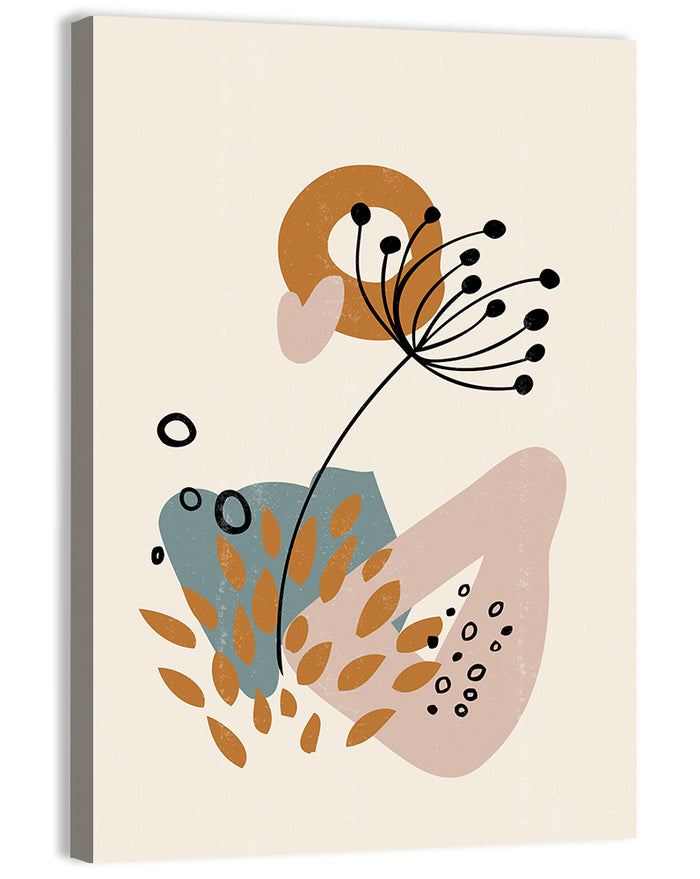 Minimalist Botanical Line Flower Wall Art as a canvas print