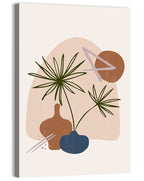 Palm Leaves and Vases Abstract Wall Art