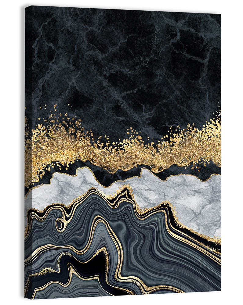 Black Gold River Wall Art, canvas print, portrait