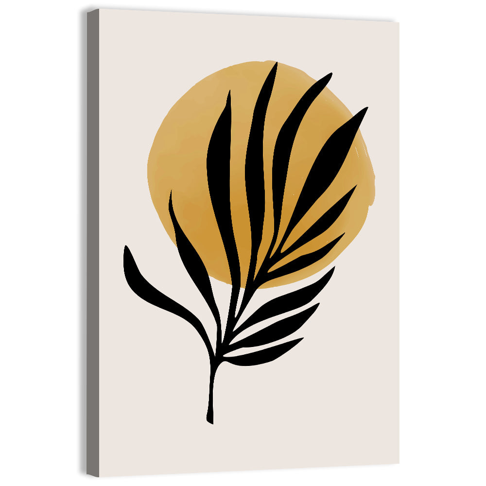 Shining Sun Palm Leaf Wall Art, canvas print, portrait