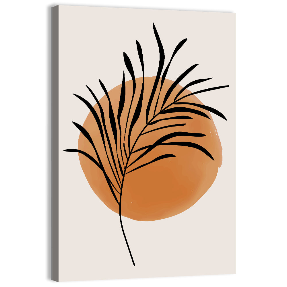 Long Palm Frond Minimalist Wall Art