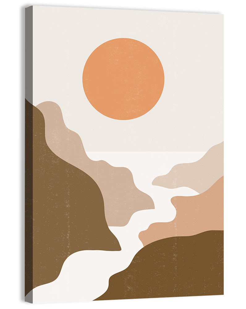 Sun Over Canyon River Wall Art