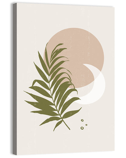 Botanical Leaves and Sun Wall Art