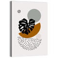 Monstera Leaf with Falling Stones Wall Art