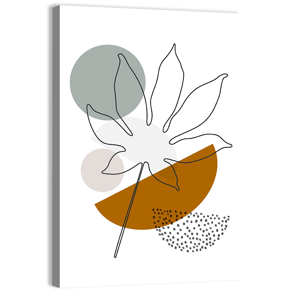 Palm Leaf with Circle Wall Art