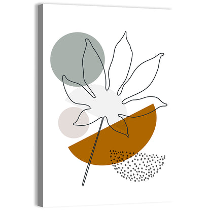 Leaf & Bowl Minimalist Wall Art