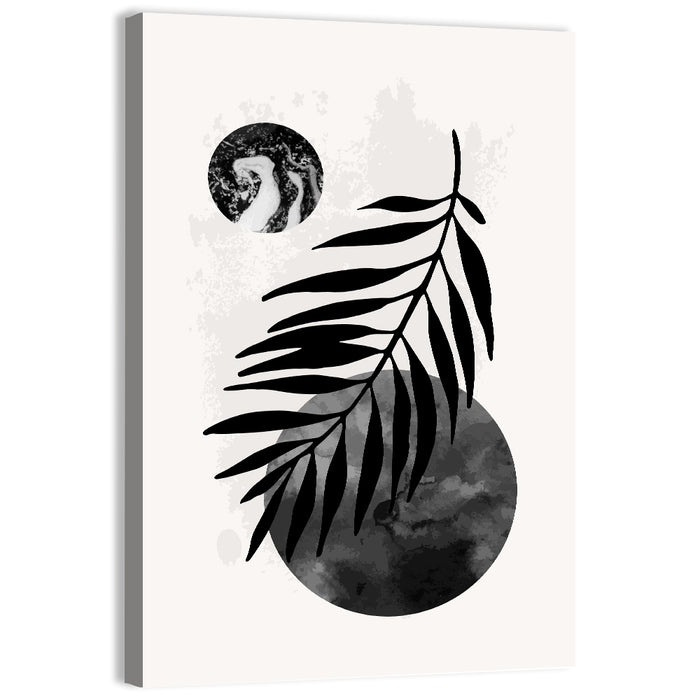 Minimal Palm Leaf Study Wall Art as a canvas print
