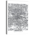 Houston Street Grid Map Wall Art