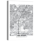 Las Vegas Street Grid Map Wall Art