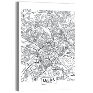 Leeds City Map Wall Art