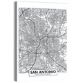 San Antonio Minimalist City Map Wall Art