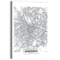 Sheffield Street Grid Map Wall Art