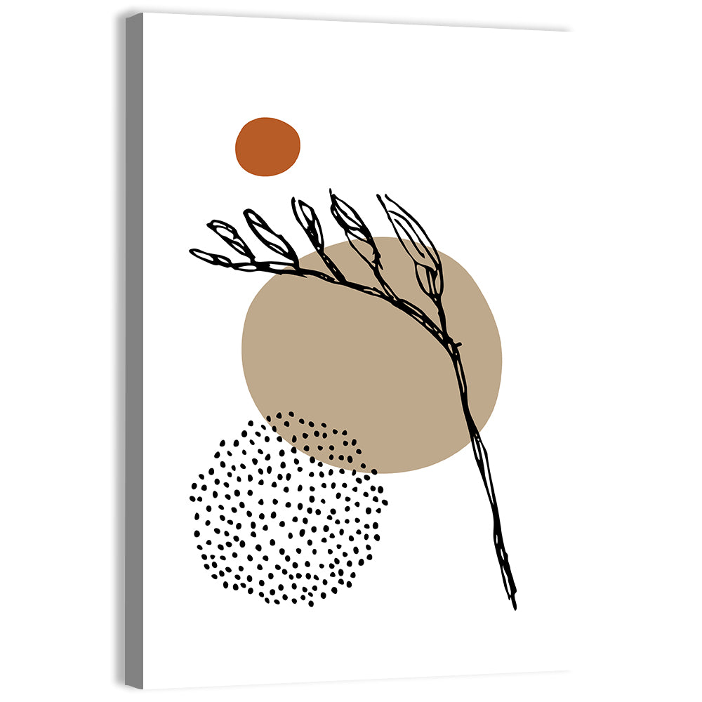 Terracotta Botanical Abstract Wall Art