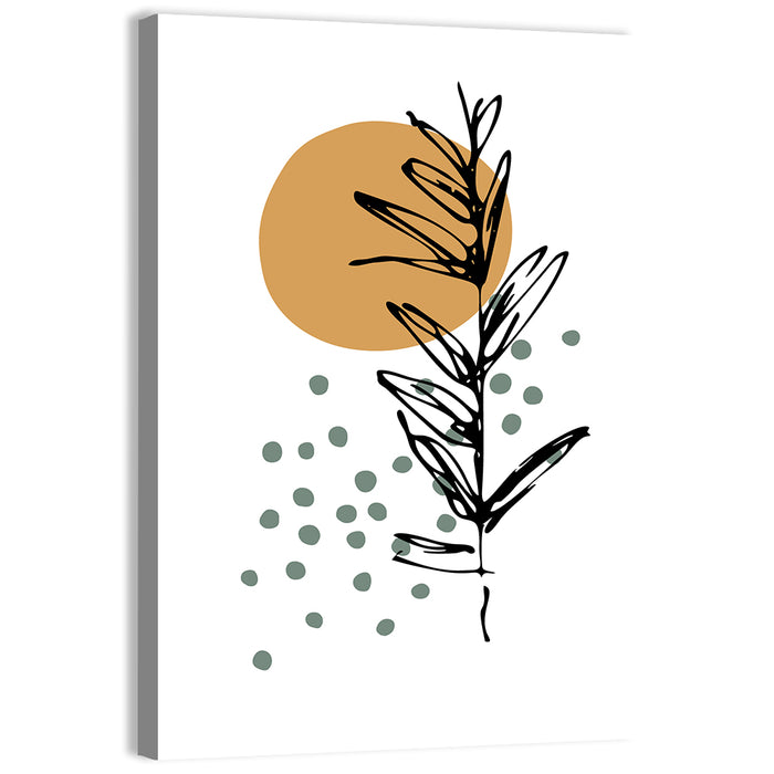 Ink Botanical Sun Study Wall Art as a canvas print