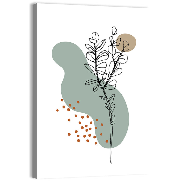 Eucalyptus Meadow Foliage Wall Art as a canvas print