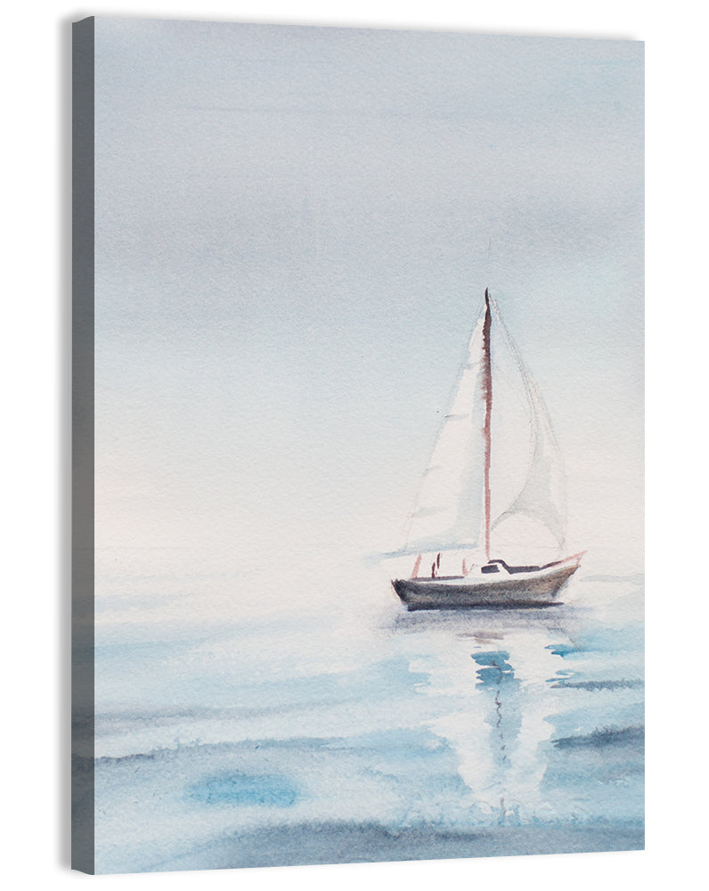 Sailboat on Calm Sea Wall Art