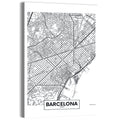 Barcelona Urban Grid Map Wall Art