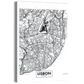 Lisbon Schematic Map Wall Art