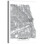 Chicago Street Grid Map Wall Art