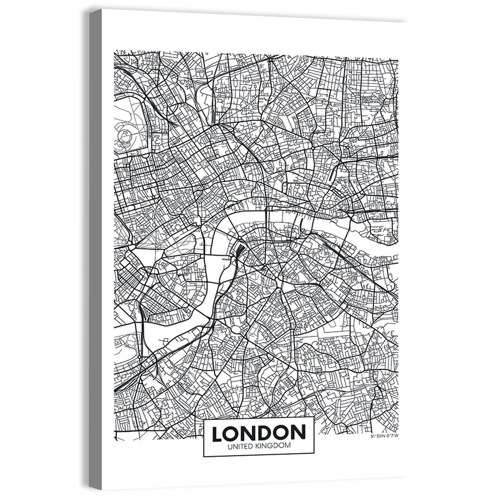London Aerial Map Wall Art