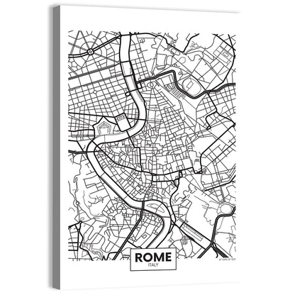 Rome City Map Wall Art