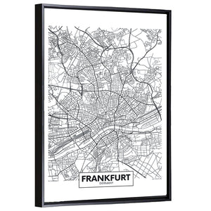 Frankfurt City Map Wall Art