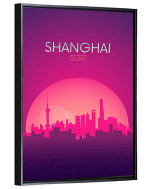Shanghai China Skyline Wall Art