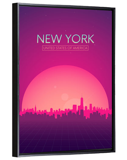 New York USA Skyline Wall Art